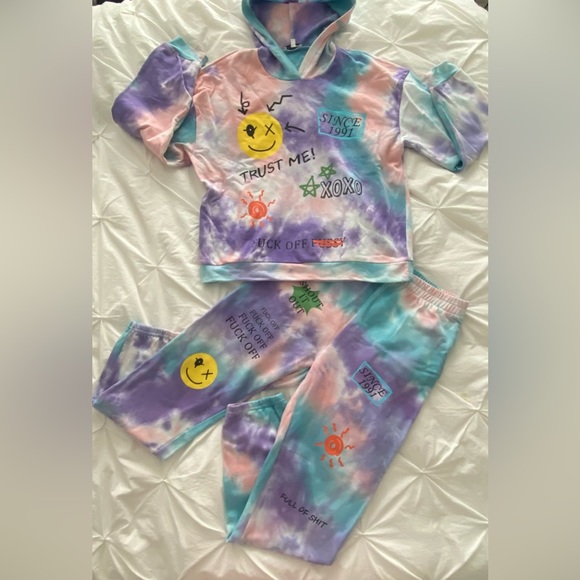 Fashion Nova Tie Dye Sweatsuit - Picture 1 of 7